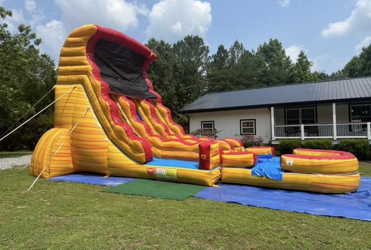 20ft Volcano Dual Lane Wet/Dry Slide